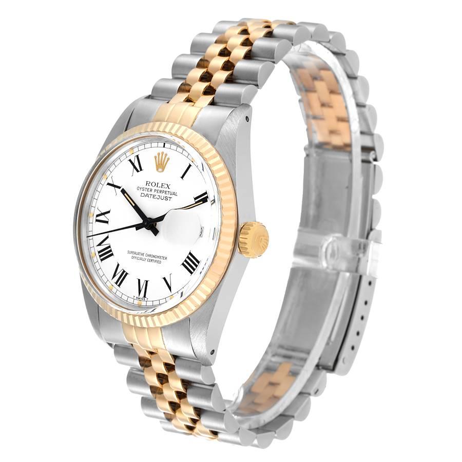Men's Rolex Datejust Steel Yellow Gold Buckley Dial Vintage Watch 16013