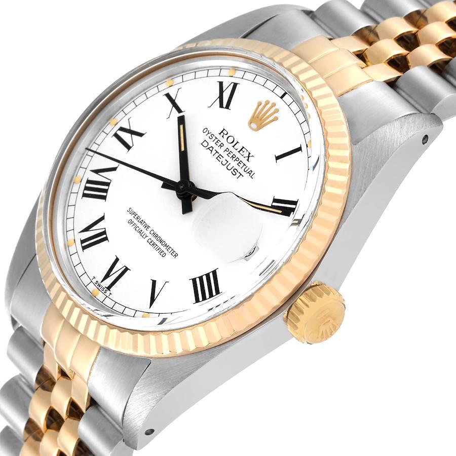 Rolex Datejust Steel Yellow Gold Buckley Dial Vintage Watch 16013 1