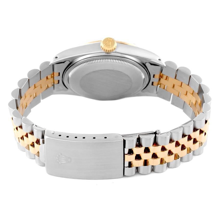 Rolex Datejust Steel Yellow Gold Buckley Dial Vintage Watch 16013 5