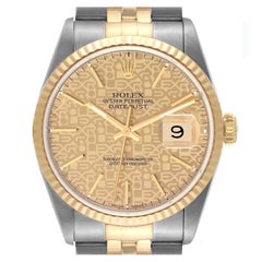 Rolex Datejust Stahl-Gelbgold-Herrenuhr mit Champagner- Anniversary-Zifferblatt 16233