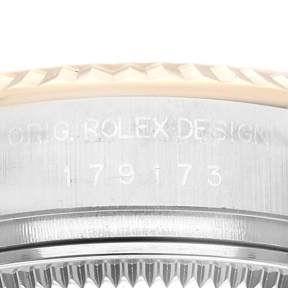 Rolex Datejust Steel Yellow Gold Champagne Dial Ladies Watch 179173 Box Papers For Sale 1