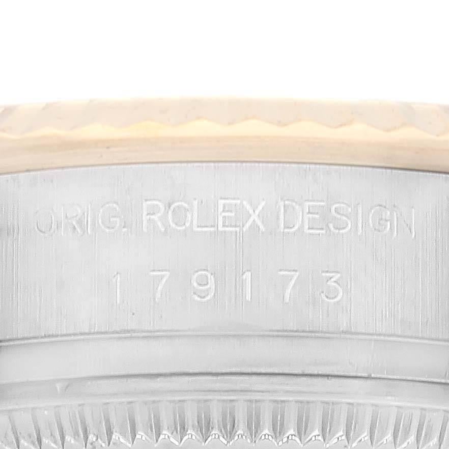 Rolex Montre Datejust en acier et or jaune avec cadran champagne, pour femmes 179173 2