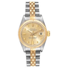 Rolex Datejust Acciaio Oro Giallo Quadrante Champagne Donna 69173