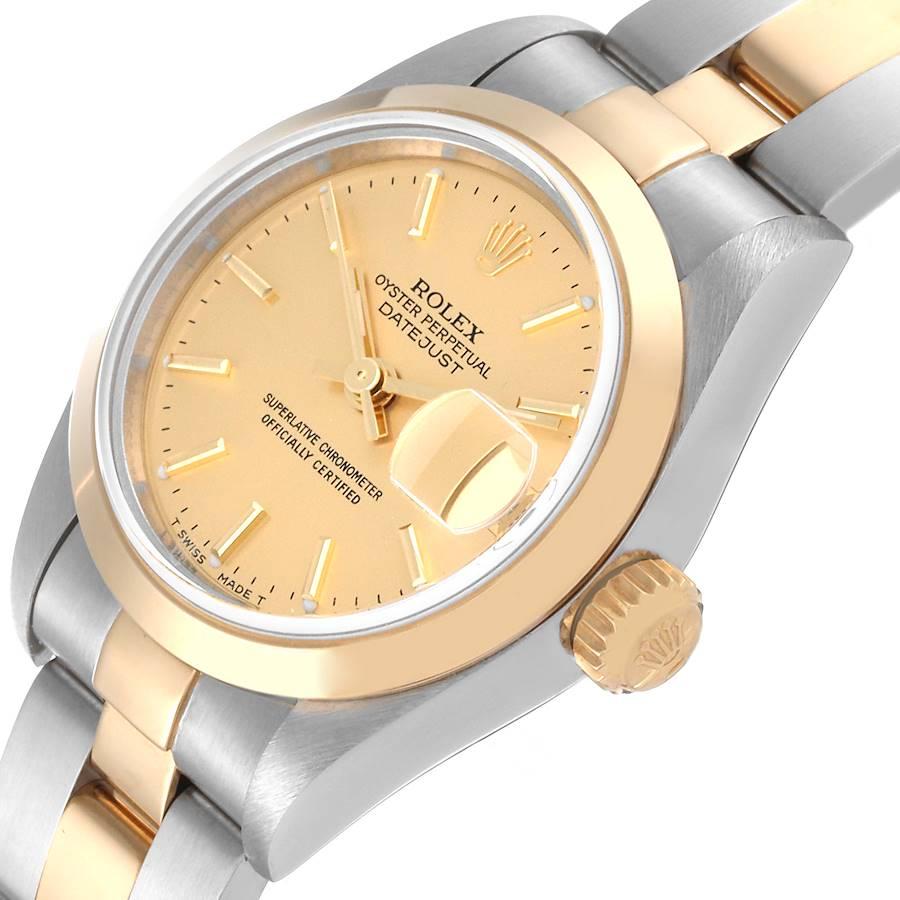 Women's Rolex Datejust Steel Yellow Gold Champagne Dial Ladies Watch 79163