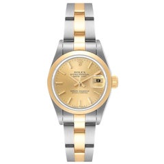 Rolex Datejust Steel Yellow Gold Champagne Dial Ladies Watch 79163