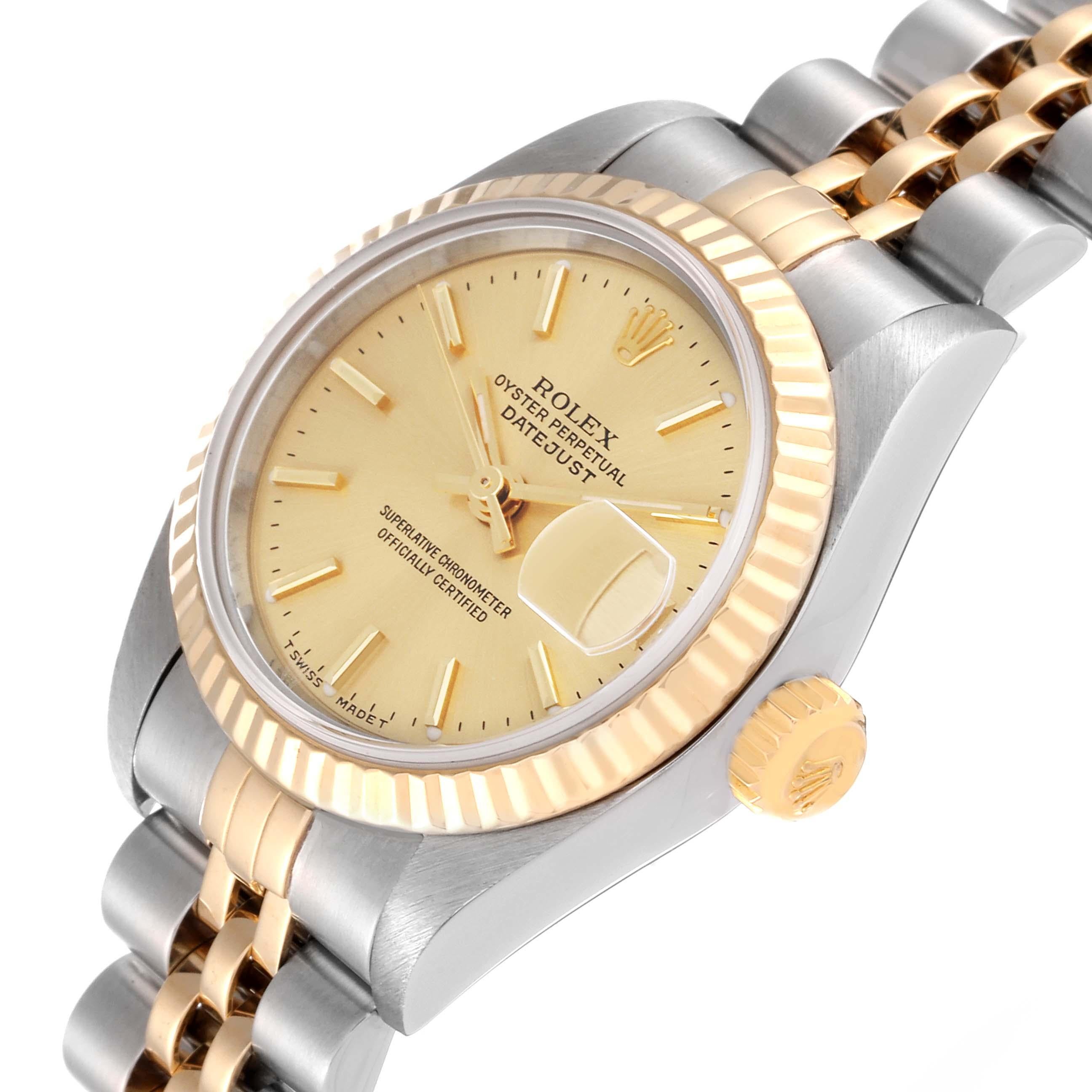 Rolex Datejust Steel Yellow Gold Champagne Dial Ladies Watch 79173 Box ...