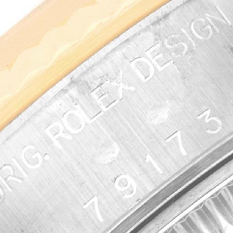 Rolex Montre Datejust en acier et or jaune avec cadran champagne, pour femmes 79173 Pour femmes en vente