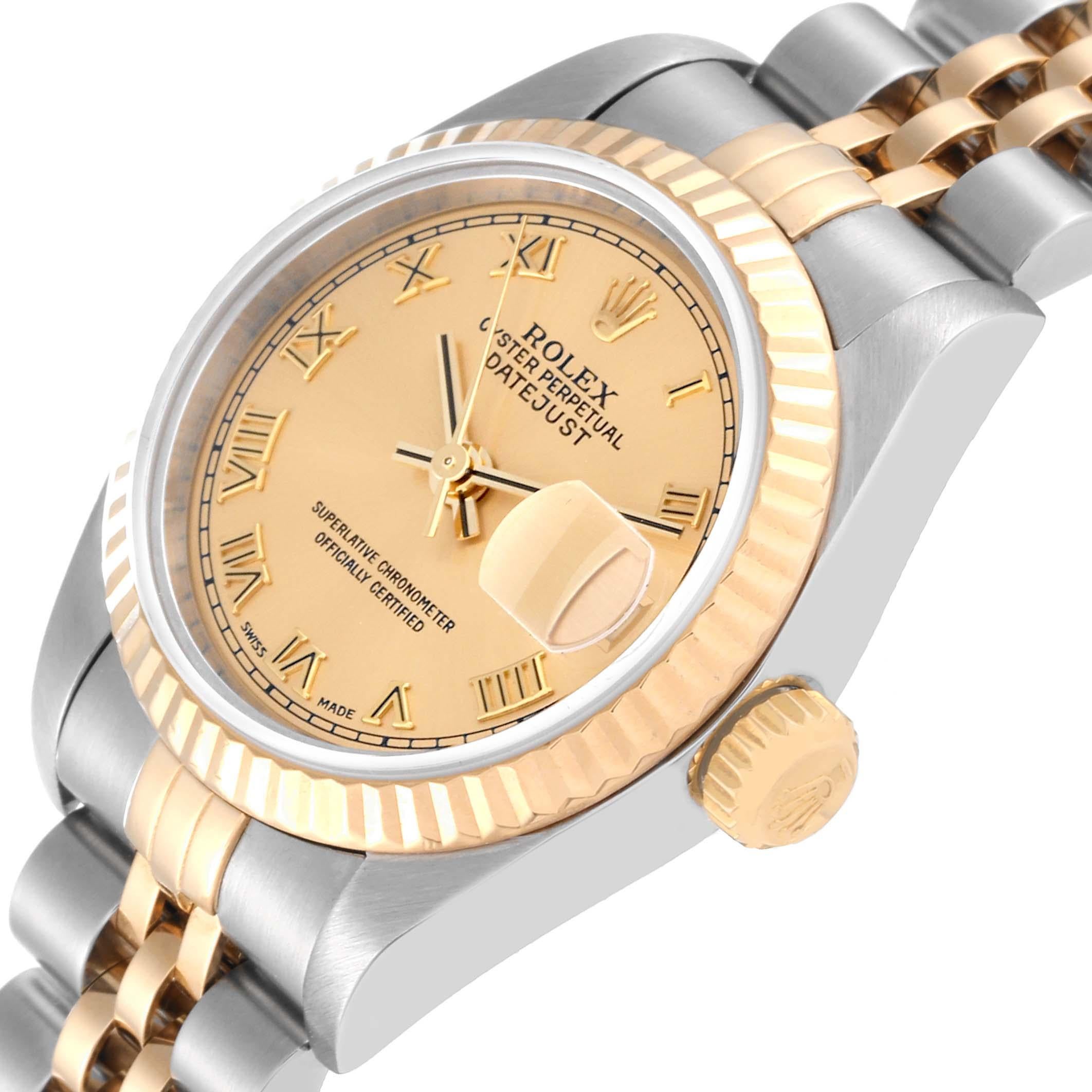 Rolex Datejust Steel Yellow Gold Champagne Dial Ladies Watch 79173 For Sale 1