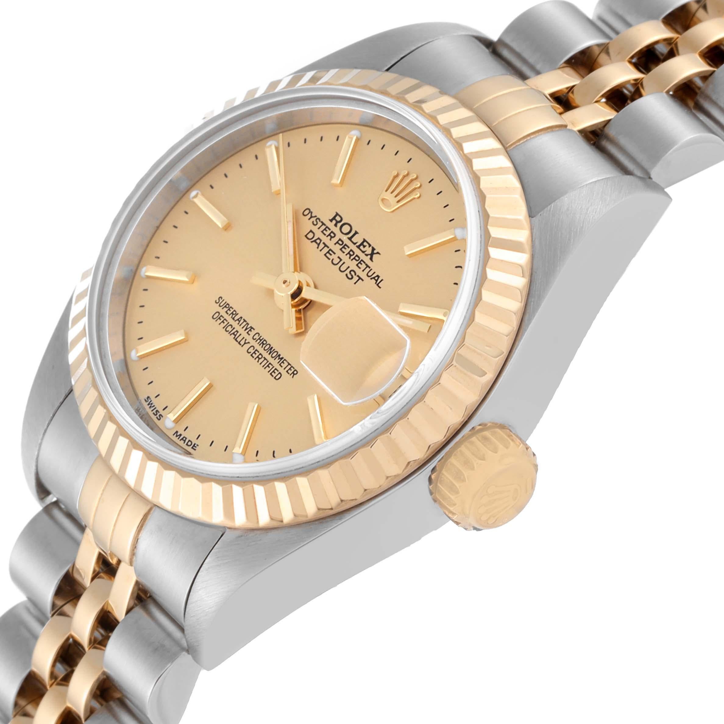 Rolex Datejust Steel Yellow Gold Champagne Dial Ladies Watch 79173 4