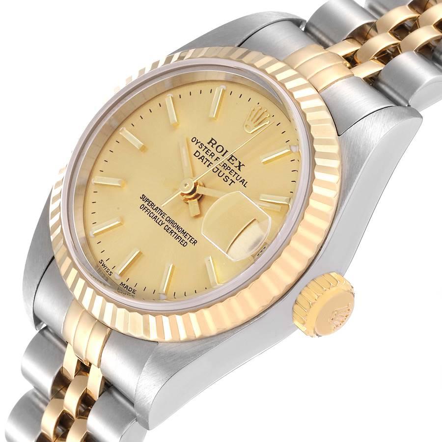 Rolex Datejust Steel Yellow Gold Champagne Dial Ladies Watch 79173 Papers 1