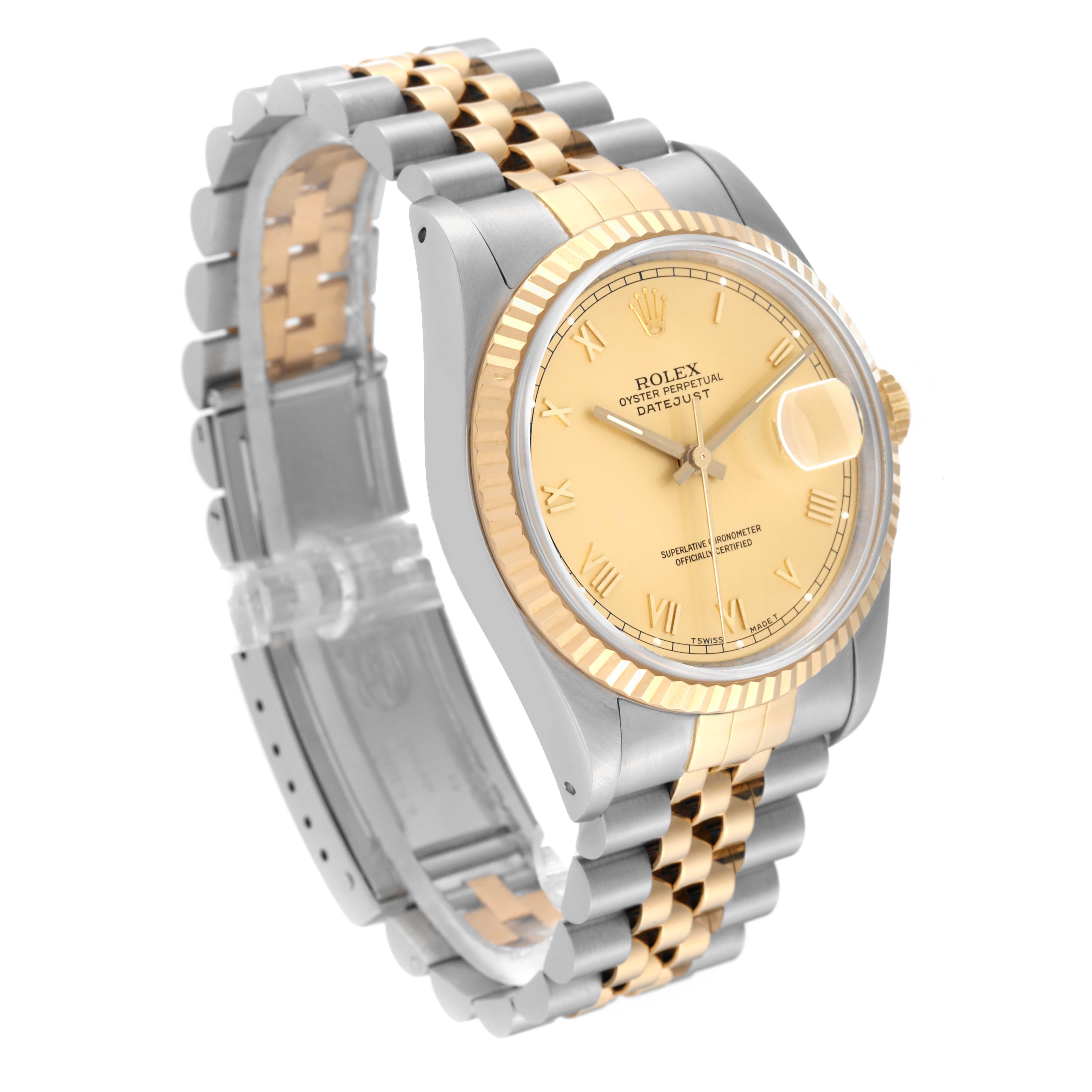 Rolex Datejust Steel Yellow Gold Champagne Dial Mens Watch 16233 For Sale 4