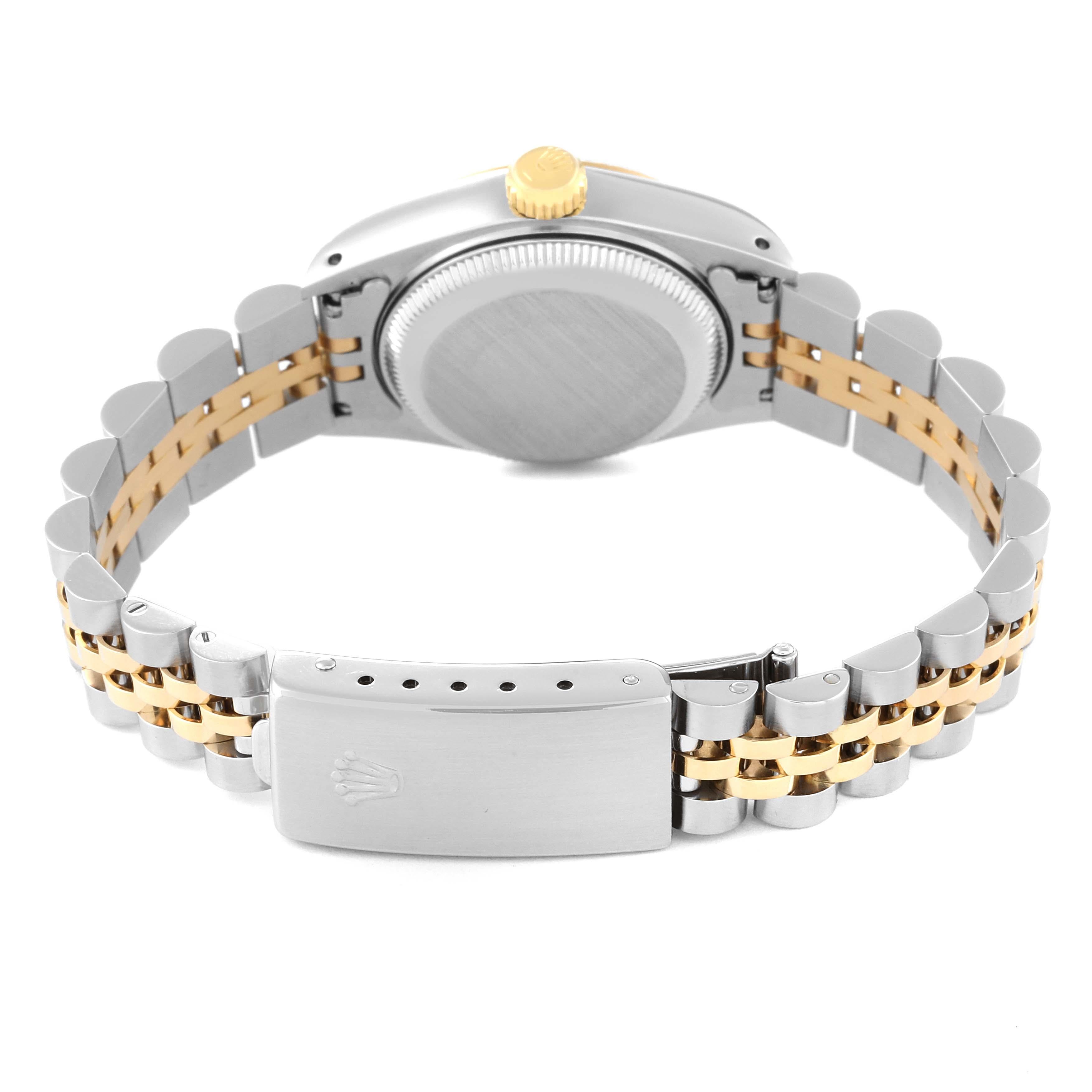 Rolex Datejust Steel Yellow Gold Champagne Diamond Dial Ladies Watch 69173 4