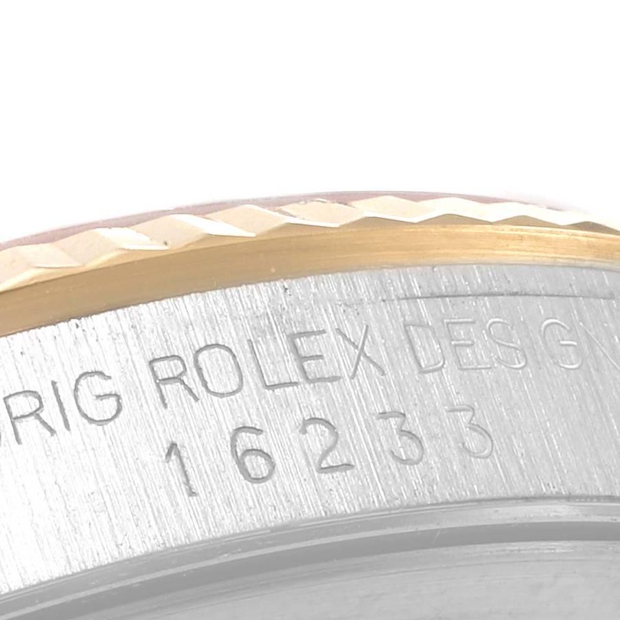 Rolex Datejust Stahl-Herrenuhr 16233 mit Champagner-Diamant-Zifferblatt im Angebot 3