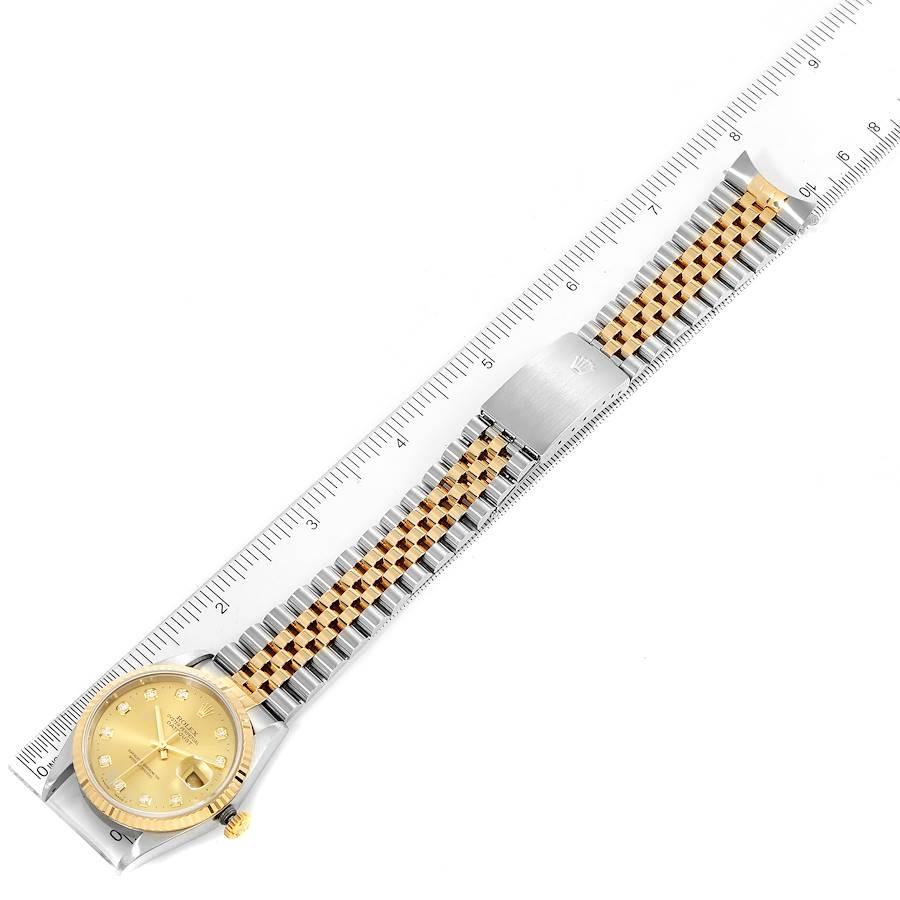 Rolex Datejust Steel Yellow Gold Champagne Diamond Dial Watch 16233 3