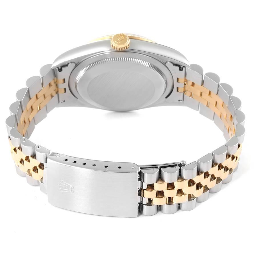 Rolex Datejust Steel Yellow Gold Champagne Diamond Dial Watch 16233 For Sale 5