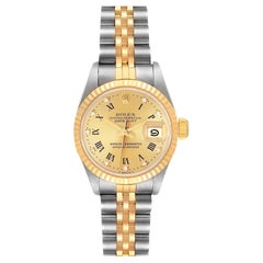 Rolex Datejust Steel Yellow Gold Champagne Diamond Dial Watch 69173 Box Papers Rolex Datejust Steel Yellow Gold Champagne Diamond Dial Watch 69173 Box Papers