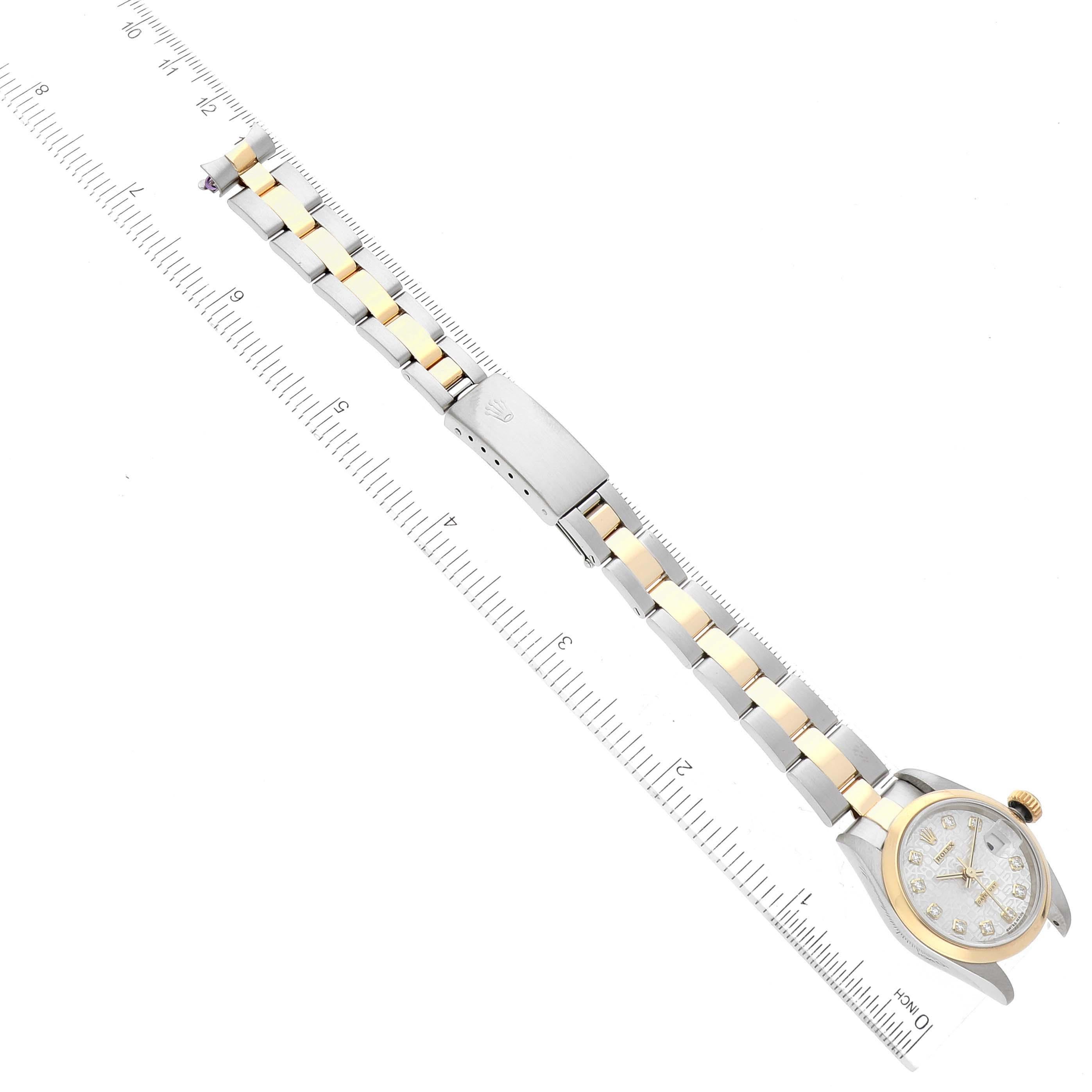 Rolex Datejust Steel Yellow Gold Diamond Anniversary Dial Ladies Watch 69163 5