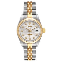 Rolex Datejust Steel Yellow Gold Diamond Anniversary Dial Ladies Watch 79173