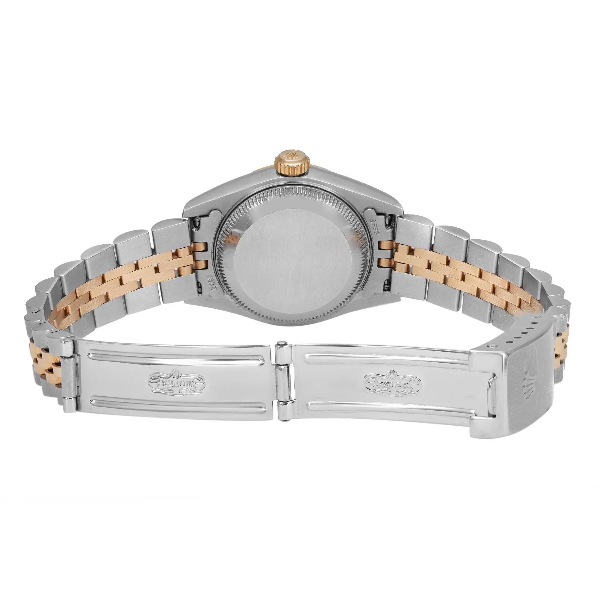 Rolex Datejust Steel Yellow Gold Diamond Champagne Dial Automatic Watch 79173 For Sale 2