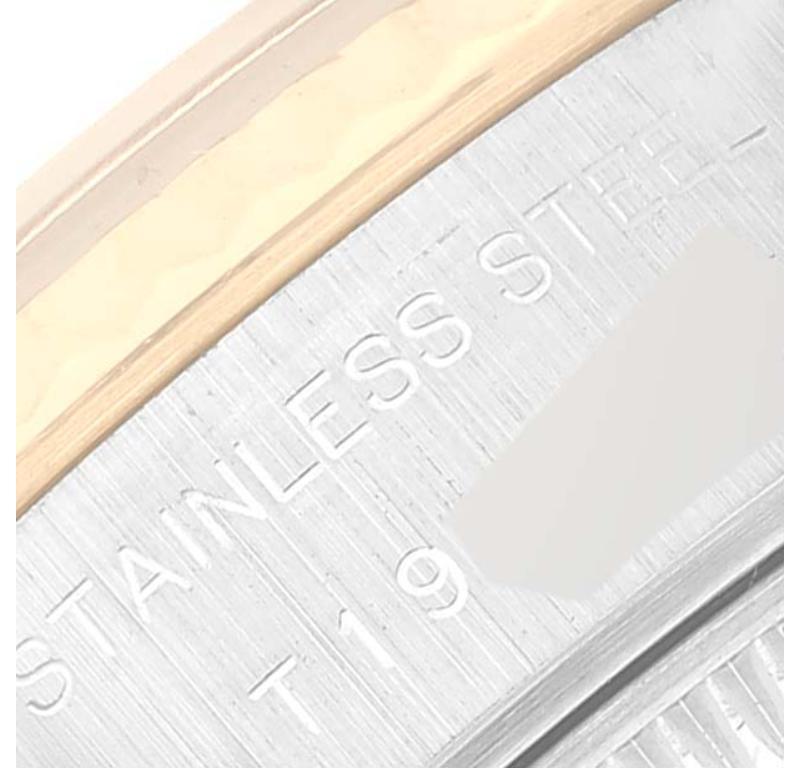 Rolex Datejust Damenuhr 69173 aus Stahl mit Gelbgold und Diamant-Zifferblatt im Angebot 4