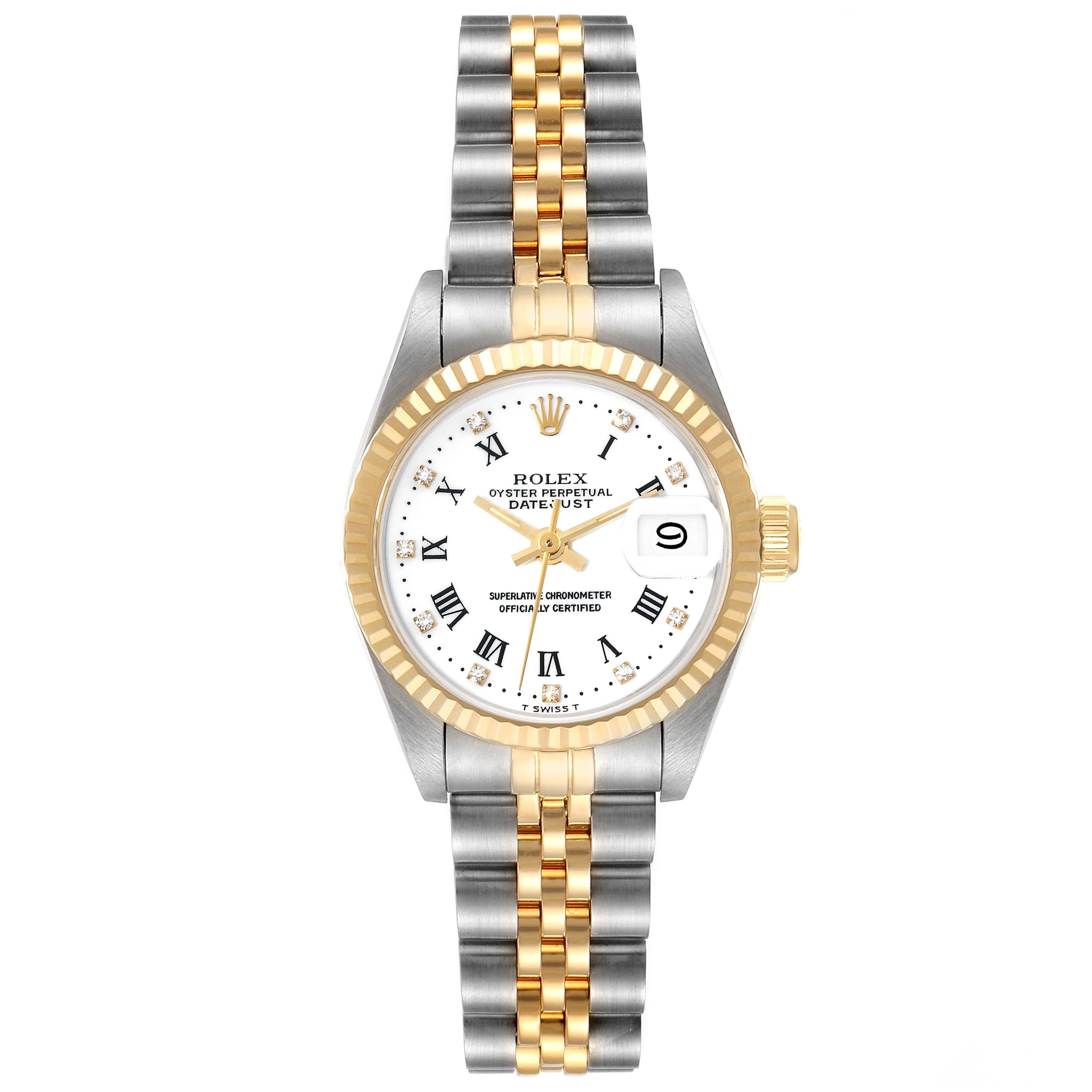 Rolex Datejust Steel Yellow Gold Diamond Dial Ladies Watch 69173 3