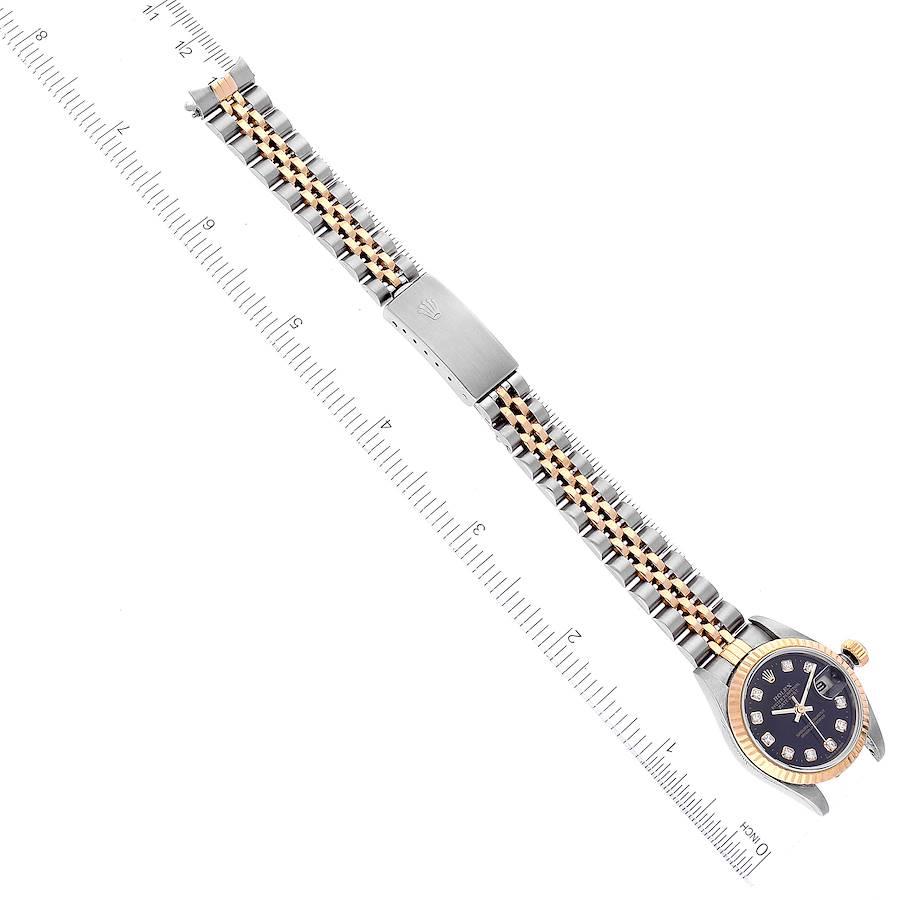 Rolex Datejust Stahl Gelbgold Diamant-Zifferblatt Damenuhr 79173 Box Papiere im Angebot 7