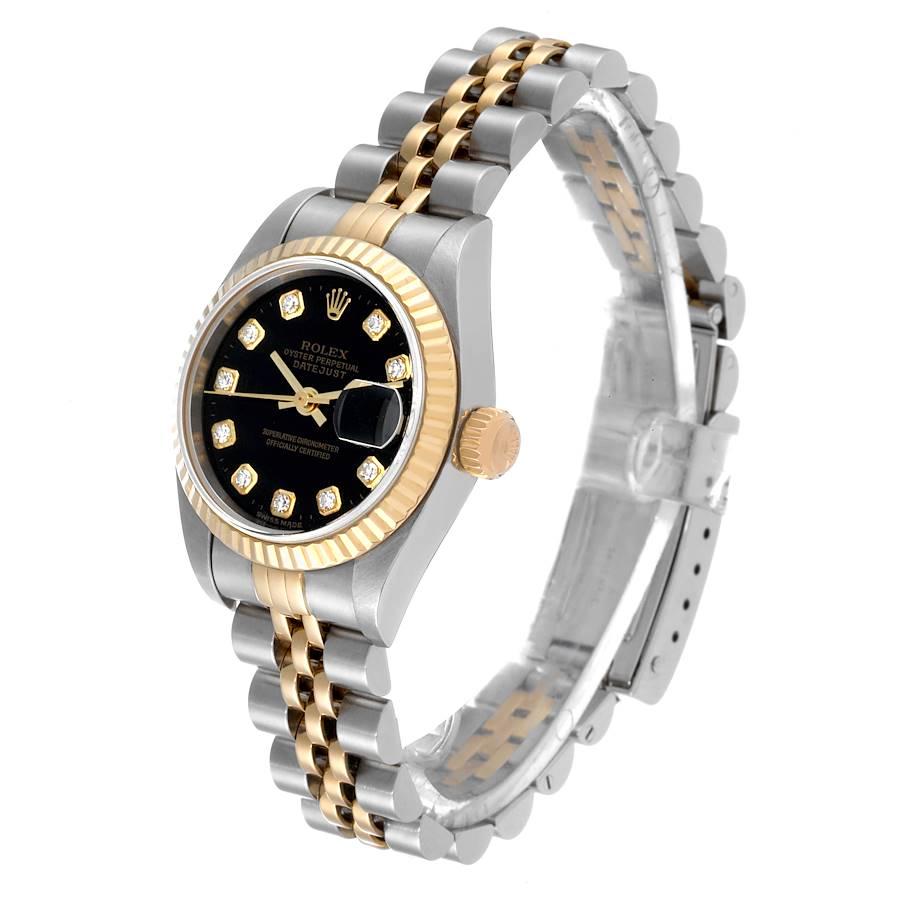 Rolex Datejust Stahl Gelbgold Diamant-Zifferblatt Damenuhr 79173 Box Papiere im Angebot 1