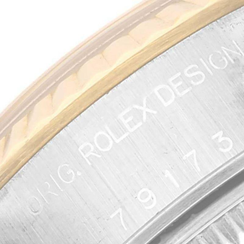 Rolex Datejust Stahl Gelbgold Diamant-Zifferblatt Damenuhr 79173 Box Papiere im Angebot 3