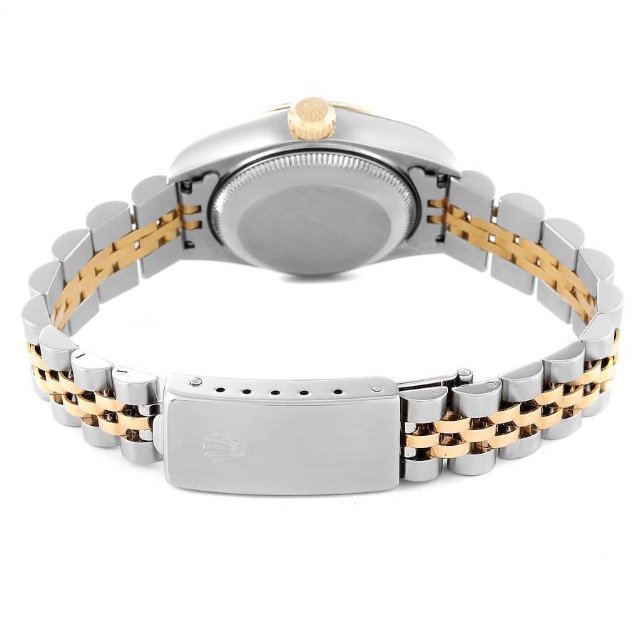 Rolex Datejust Stahl Gelbgold Diamant-Zifferblatt Damenuhr 79173 Box Papiere im Angebot 6
