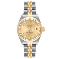 Rolex Datejust Steel Yellow Gold Diamond Dial Ladies Watch 79173 Box Papers Rolex Datejust Steel Yellow Gold Diamond Dial Ladies Watch 79173 Box Papers