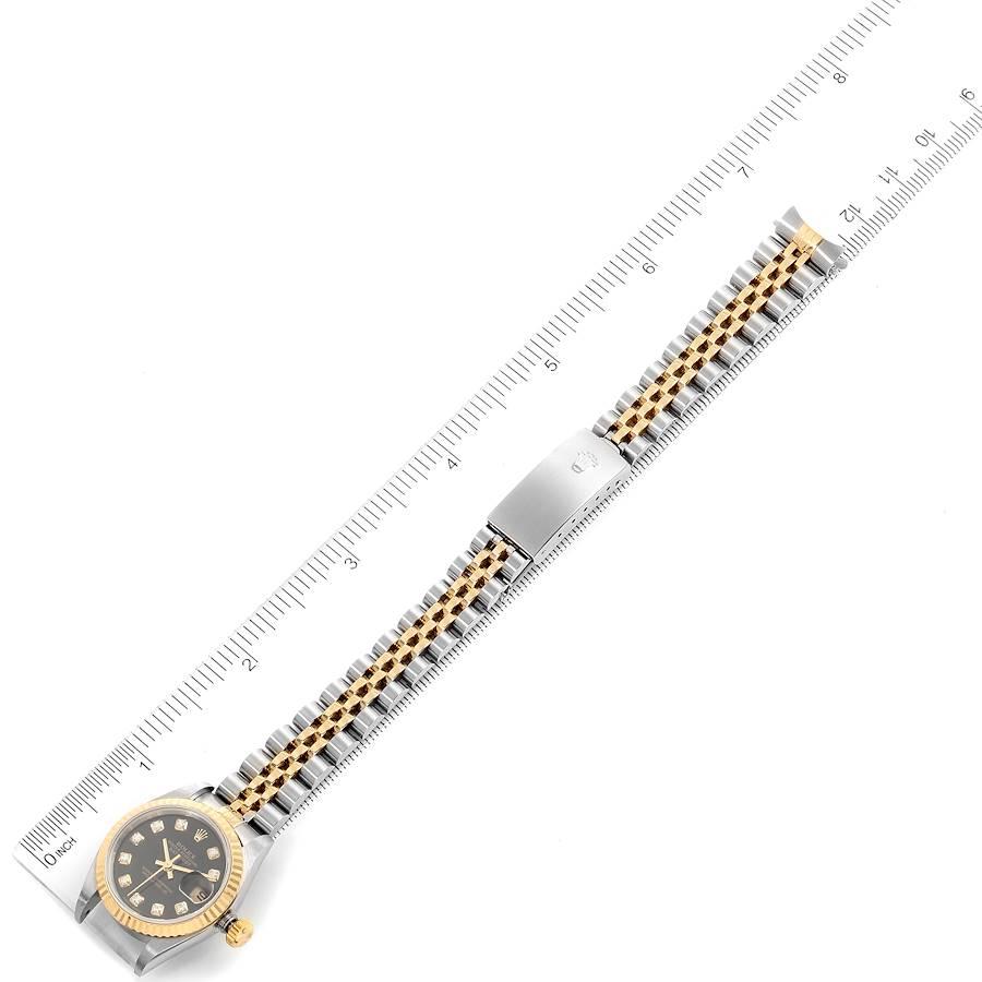 Rolex Datejust Steel Yellow Gold Diamond Dial Ladies Watch 79173 For Sale 6