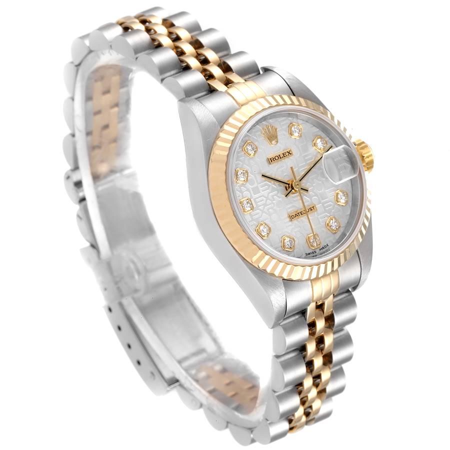 Rolex Datejust Steel Yellow Gold Diamond Dial Ladies Watch 79173 In Excellent Condition In Atlanta, GA