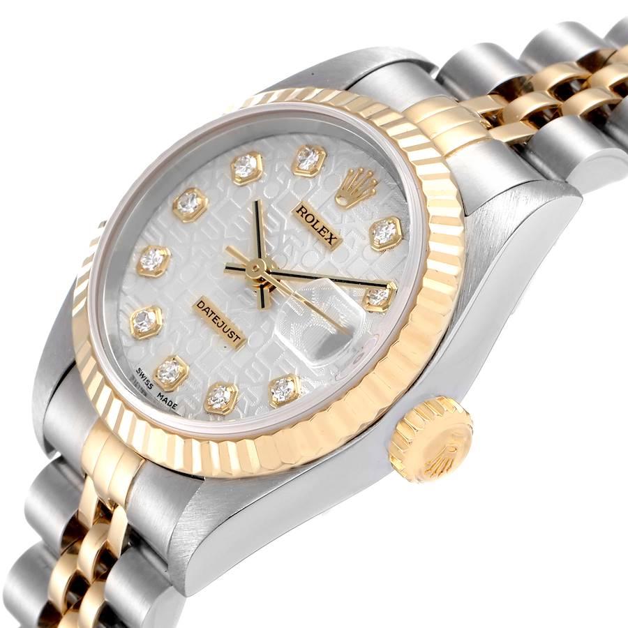 Rolex Datejust Steel Yellow Gold Diamond Dial Ladies Watch 79173 1