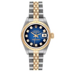 Rolex Datejust Steel Yellow Gold Diamond Dial Ladies Watch 79173