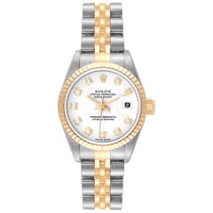 Rolex Datejust Steel Yellow Gold Diamond Dial Ladies Watch 79173