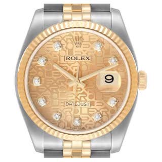 Rolex Datejust 36 Steel Yellow Gold Diamond Men's Watch 116233 Box For ...