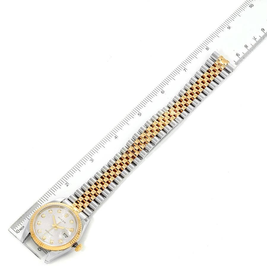 Rolex Datejust Steel Yellow Gold Diamond Dial Mens Watch 116233 Box Papers For Sale 5