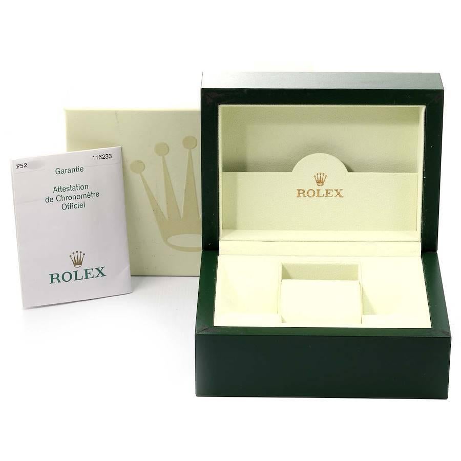 Rolex Datejust Steel Yellow Gold Diamond Dial Mens Watch 116233 Box Papers For Sale 7