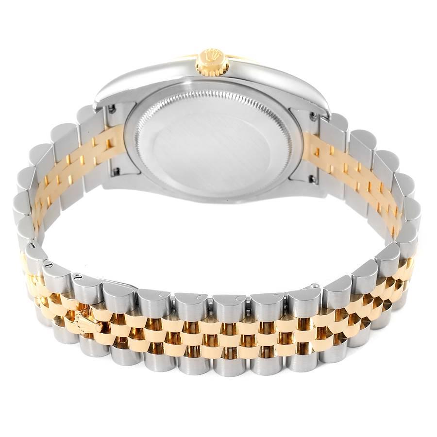 Rolex Datejust Steel Yellow Gold Diamond Dial Mens Watch 116233 Box Papers For Sale 4
