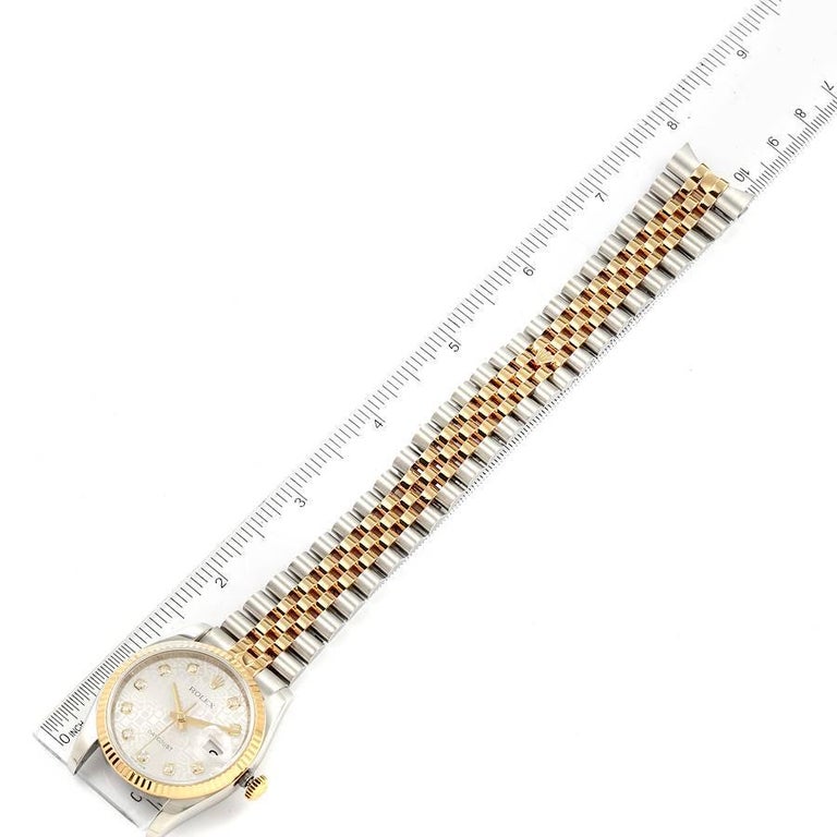 Rolex Datejust Steel Yellow Gold Diamond Dial Mens Watch 116233 For Sale 6