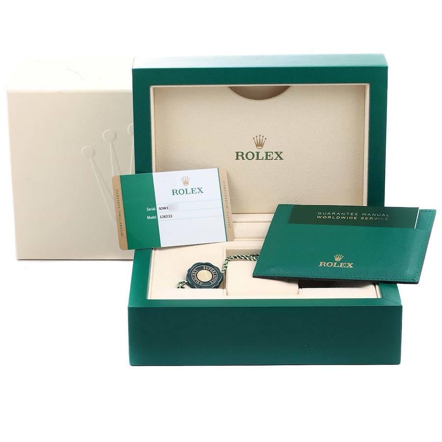 Rolex Datejust Steel Yellow Gold Diamond Dial Mens Watch 126233 Box Card For Sale 8