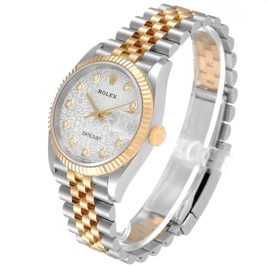 Men's Rolex Datejust Steel Yellow Gold Diamond Dial Mens Watch 126233 Unworn For Sale
