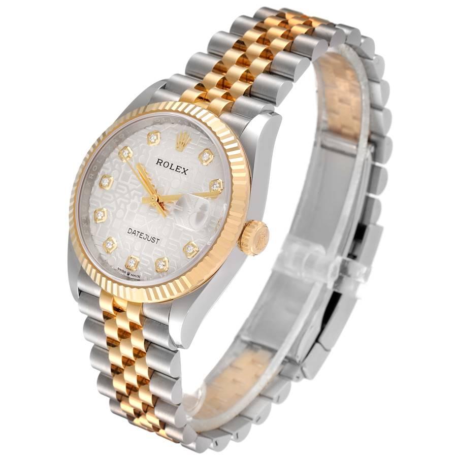 Men's Rolex Datejust Steel Yellow Gold Diamond Dial Mens Watch 126233 Unworn For Sale