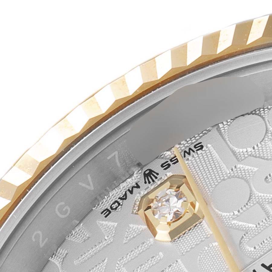 Rolex Datejust Steel Yellow Gold Diamond Dial Mens Watch 126233 Unworn For Sale 2
