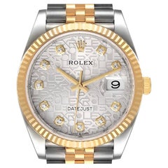 Rolex Datejust Steel Yellow Gold Diamond Dial Mens Watch 126233 Unworn