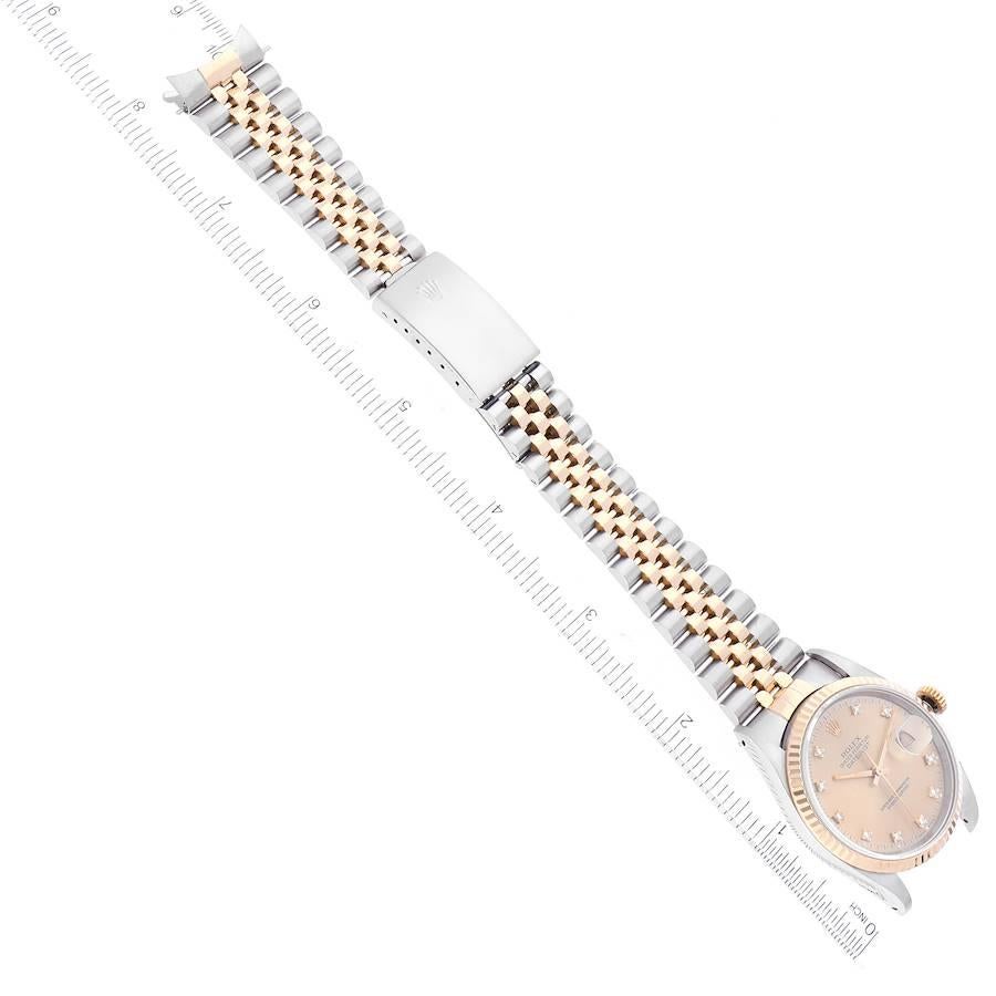 Rolex Datejust Steel Yellow Gold Diamond Dial Mens Watch 16233 Box Papers 6