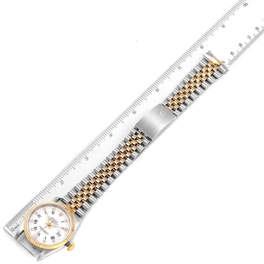 Rolex Datejust Steel Yellow Gold Diamond Dial Mens Watch 16233 3