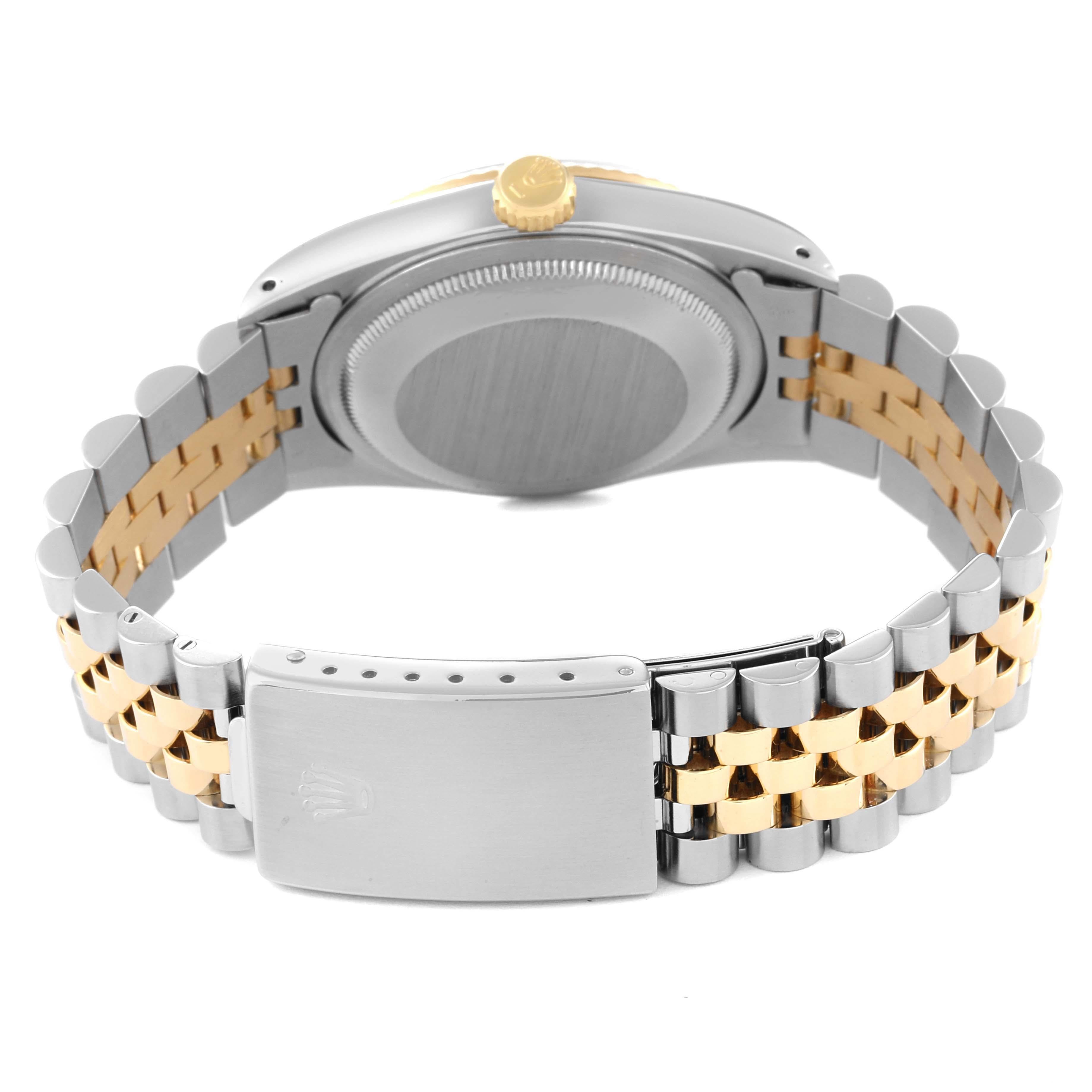 Rolex Datejust Steel Yellow Gold Diamond Dial Mens Watch 16233 5