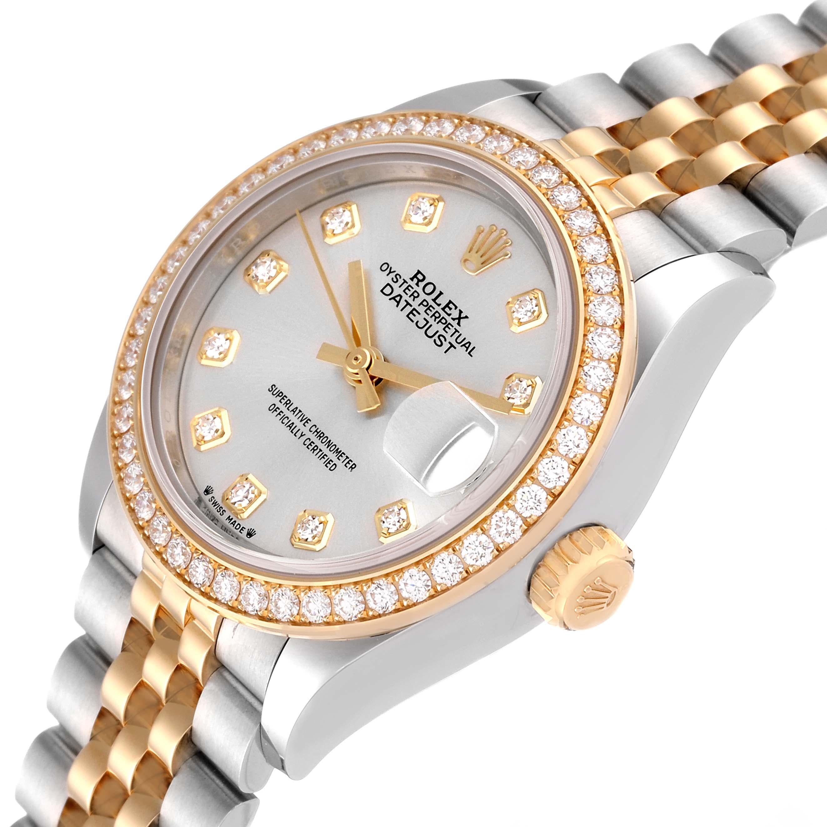 Rolex Datejust Steel Yellow Gold Diamond Ladies Watch 279383 Unworn In Excellent Condition In Atlanta, GA