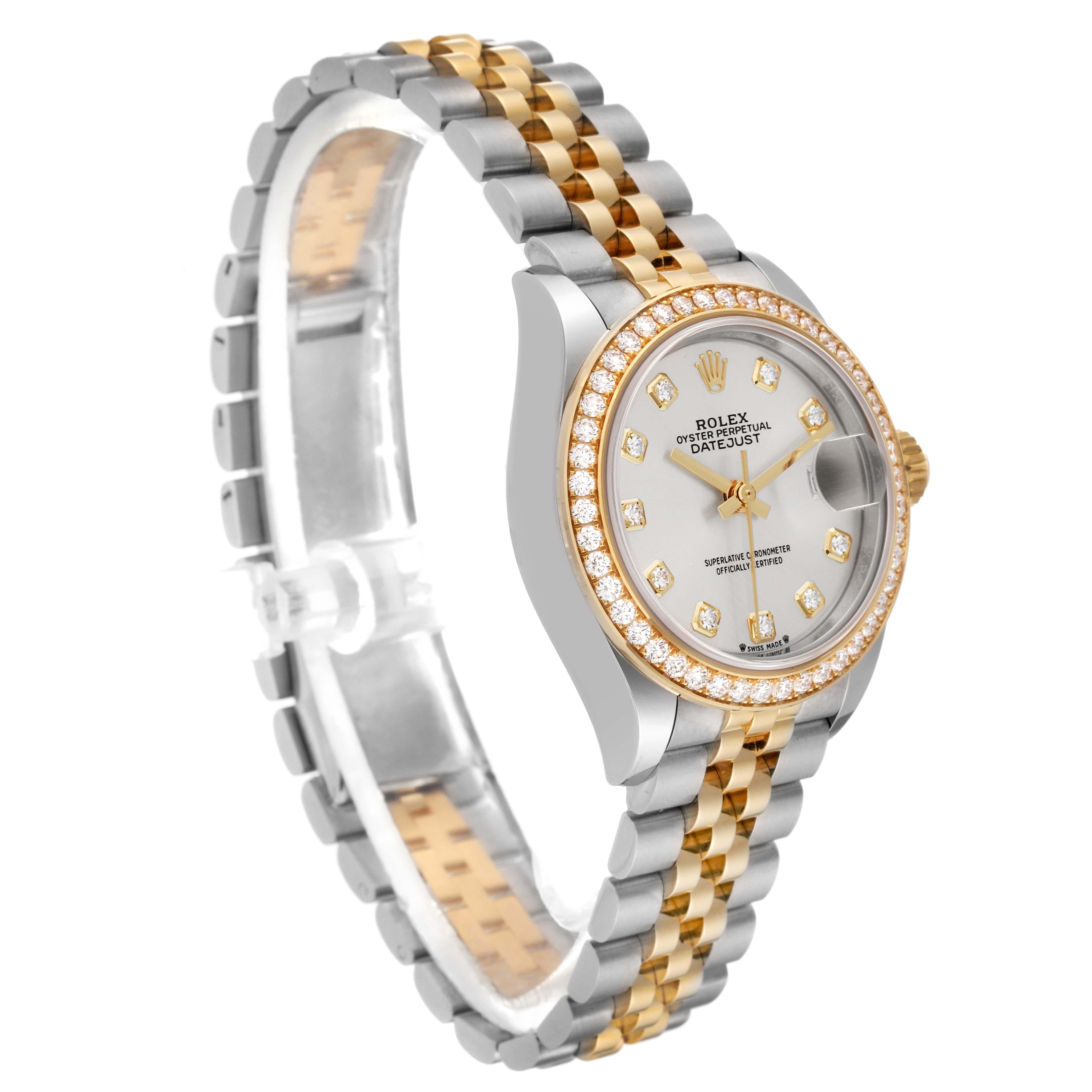 Rolex Datejust Steel Yellow Gold Diamond Ladies Watch 279383 Unworn In Excellent Condition For Sale In Atlanta, GA